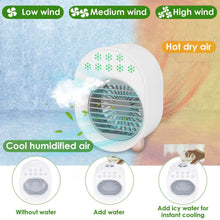 Load image into Gallery viewer, 4-in-1 Portable Mini Desktop Water Mist Cooling Air Conditioner