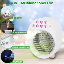 Load image into Gallery viewer, 4-in-1 Portable Mini Desktop Water Mist Cooling Air Conditioner