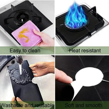 Load image into Gallery viewer, 4-Pack: Gas Stove Burner Covers - Reusable Non-Stick PVC Stovetop Protector Liners