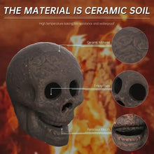 Load image into Gallery viewer, 4-Pack: Halloween Fire Pit Skull Ceramic Props