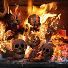 Load image into Gallery viewer, 4-Pack: Halloween Fire Pit Skull Ceramic Props