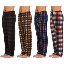 Load image into Gallery viewer, 4-Pack: Men's Micro Fleece Pajama Pants