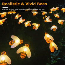 Load image into Gallery viewer, 4-Pack: Solar Powered Stake Bee Light 2 Lighting Mode Lifelike Firefly