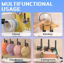 Load image into Gallery viewer, 4-Pack: Wall Hat Rack, L-Shaped Storage Rack with Strong Adhesive
