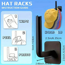 Load image into Gallery viewer, 4-Pack: Wall Hat Rack, L-Shaped Storage Rack with Strong Adhesive