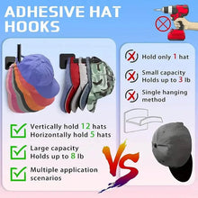 Load image into Gallery viewer, 4-Pack: Wall Hat Rack, L-Shaped Storage Rack with Strong Adhesive