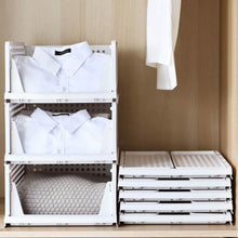 Load image into Gallery viewer, 4-Packs: Plastic Storage Box Closet Organizer Foldable Storage with Slide Rail Push-Pull