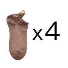 Load image into Gallery viewer, 4 Pairs Fashion Socks New Spring Cotton Non-Slip No-Show Boat Socks Novelty Girls Cute Heart Embroidery Casual Funny Ankle Socks Pack For Women