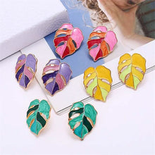 Load image into Gallery viewer, 4-Pairs: Women's Vintage Leaf Fashion Earrings