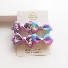 Load image into Gallery viewer, 4 PCS New Cute Classic All-match Small Bowknot Girls Hair Clips Kids Hairpins Children Hair Accessories Princess Headwear Fashion Hairgrips Accessories For Party