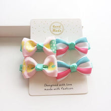 Load image into Gallery viewer, 4 PCS New Cute Classic All-match Small Bowknot Girls Hair Clips Kids Hairpins Children Hair Accessories Princess Headwear Fashion Hairgrips Accessories For Party