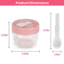 Load image into Gallery viewer, 4-Piece: 20 Oz Oat Containers with Lids and Folding Spoons