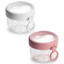 Load image into Gallery viewer, 4-Piece: 20 Oz Oat Containers with Lids and Folding Spoons