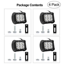 Load image into Gallery viewer, 4-Piece: 4” 18W Dual Row LED Spot Light Pod
