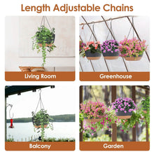 Load image into Gallery viewer, 4-Piece: 9.64" Diameter Hanging Planter with Drainage Holes