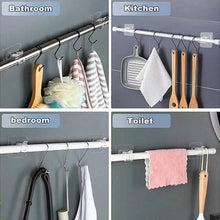 Load image into Gallery viewer, 4-Piece: No Drill Curtain Rod Hook Holder
