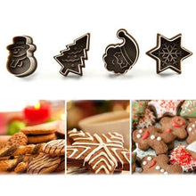 Load image into Gallery viewer, 4-Piece: Plastic Cookie Baking Moulds
