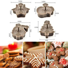 Load image into Gallery viewer, 4-Piece: Plastic Cookie Baking Moulds