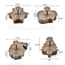 Load image into Gallery viewer, 4-Piece: Plastic Cookie Baking Moulds