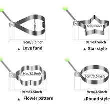 Load image into Gallery viewer, 4-Piece Set: Stainless Steel Creative Egg Ring Molds