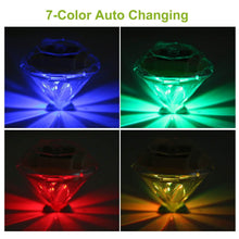 Load image into Gallery viewer, 4-Piece: Solar Diamond LED Light Pathway Stake Decorative Lamp