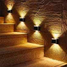 Load image into Gallery viewer, 4-Piece: Solar Outdoor 6 LED Waterproof Wall Lights