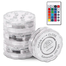 Load image into Gallery viewer, 4-Piece: Submersible RGB LED Lights