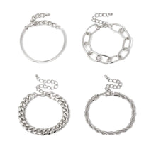 Load image into Gallery viewer, 4-Piece: Women Adjustable Boho Chain Bracelets Set