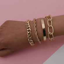 Load image into Gallery viewer, 4-Piece: Women Adjustable Boho Chain Bracelets Set