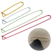 Load image into Gallery viewer, 4-Pieces: Aluminum Stitch Holders Pins Knit Knitting Needles Crochet Hooks