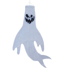 Load image into Gallery viewer, 4-Pieces: Halloween Ghosts with Witch Hats Windsocks Hanging Decoration with Colorful LED Light