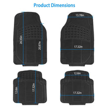 Load image into Gallery viewer, 4-Pieces: Heavy Duty PVC Rubber Automotive Floor Mats with Trimmable Design