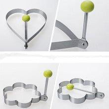 Load image into Gallery viewer, 4 Style Stainless Steel Egg Shaper Pancake Mould Omelette Mold Heart Shape Frying Egg Cooking Tool Kitchen Accessories Gadget Stainless Steel Fried Egg Ring Mold Omelette Pancake Rings Cute Shape Egg Mold Cooking Tools