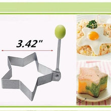 Load image into Gallery viewer, 4 Style Stainless Steel Egg Shaper Pancake Mould Omelette Mold Heart Shape Frying Egg Cooking Tool Kitchen Accessories Gadget Stainless Steel Fried Egg Ring Mold Omelette Pancake Rings Cute Shape Egg Mold Cooking Tools