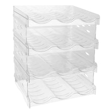Load image into Gallery viewer, 4-Tier Bottle Storage 12 Bottles Transparent Stackable Organizer Holder Shelf