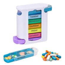 Load image into Gallery viewer, 4 Times A Day, White 7 Day Stackable Daily Pill And Medicine Organizer White