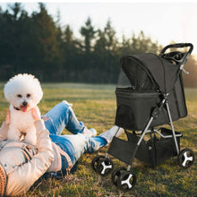 Load image into Gallery viewer, 4 Wheels Pet Foldable Stroller