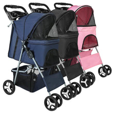 Load image into Gallery viewer, 4 Wheels Pet Foldable Stroller