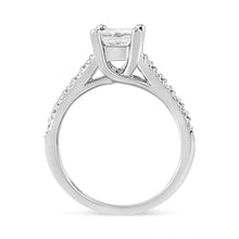 Load image into Gallery viewer, 14K White Gold 1 1/5 Cttw 4-Prong Set Princess Diamond Classic Engagement Ring (I1-I2 Color, H-I Clarity) Ring Size 7