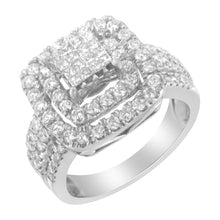 Load image into Gallery viewer, 14KT White Gold Diamond Cocktail Ring (1 1/2 cttw, H-I Color, SI2-I1 Clarity)