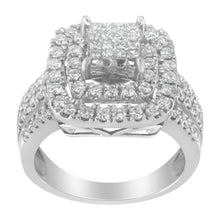 Load image into Gallery viewer, 14KT White Gold Diamond Cocktail Ring (1 1/2 cttw, H-I Color, SI2-I1 Clarity)