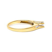 Load image into Gallery viewer, 14K Yellow Gold 1/4 Cttw Princess Cut Diamond Engagement Ring