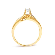 Load image into Gallery viewer, 14K Yellow Gold 1/4 Cttw Princess Cut Diamond Engagement Ring