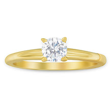 Load image into Gallery viewer, GIA Certified 14K Yellow Gold 1/2 Cttw Diamond Solitaire Engagement Ring (H Color, SI1 Clarity) - Size 6