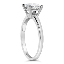 Load image into Gallery viewer, 14K White Gold 1.0 Cttw Princess Lab-Grown Diamond Solitaire Engagement Ring (F-G Color, VS1-VS2 Clarity) - Ring Size 7
