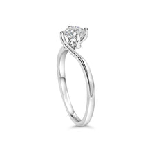 Load image into Gallery viewer, 14K White Gold 4/5 Cttw Round Lab Grown Diamond Bypass Solitaire Engagement Ring (F-G Color, VS1-VS2 Clarity) - Ring Size 5