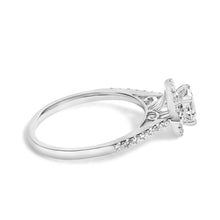 Load image into Gallery viewer, 14K White Gold 1.00 Cttw Lab-Grown Diamond Oval Shaped Halo Engagement Ring (F-G Color, VS1-VS2 Clarity) - Ring Size 7