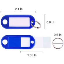 Load image into Gallery viewer, 40-Pack: Uniclife Tough Plastic Key Tags with Split Ring Label Window