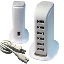 Load image into Gallery viewer, 40 Watt 6-Port USB Power Charging Station