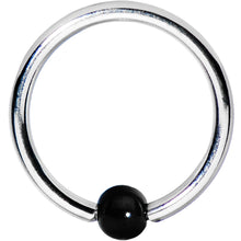 Load image into Gallery viewer, 16G 3/8 Black Titanium Ball BCR Captive Ring